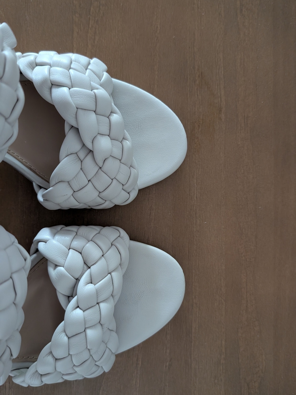 Steve Madden White Braided Slide Sandals - Picture 9 of 9